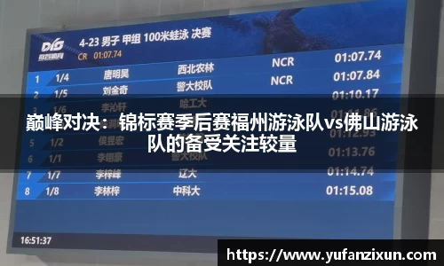 巅峰对决：锦标赛季后赛福州游泳队vs佛山游泳队的备受关注较量